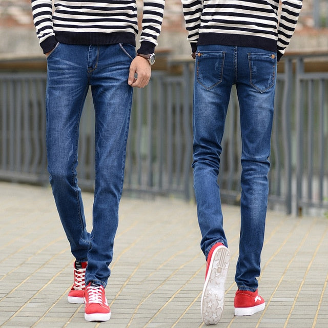 Casual Jeans Men Pant Classic Design Blue Ripped Skinny Jeans Men Stretch Mens Denim Pants Slim Fit Trousers Male Jeans Men