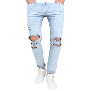 2018 New Fashion Men Jeans European High Street Motorcycle Biker Jeans Men Hip Hop Jeans Men