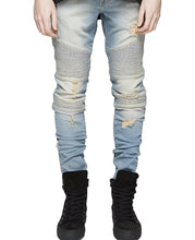 Load image into Gallery viewer, 2018 New Fashion Men Jeans European High Street Motorcycle Biker Jeans Men Hip Hop Jeans Men